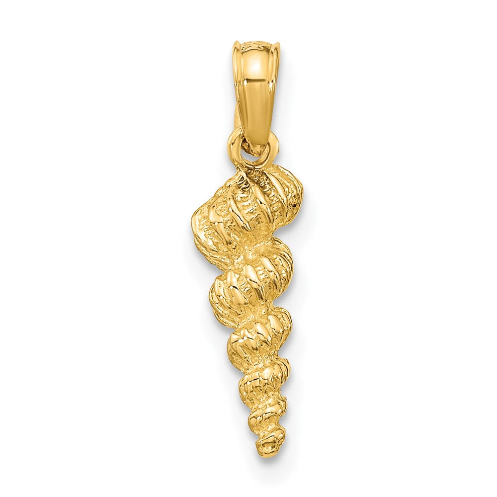 FJC Finejewelers 10 kt Yellow Gold 3-D Mini Common Wentletrap Shell Charm 13 x 5 mm