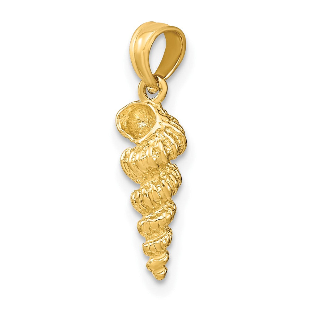 FJC Finejewelers 10 kt Yellow Gold 3-D Mini Common Wentletrap Shell Charm 13 x 5 mm