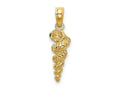 FJC Finejewelers 10 kt Yellow Gold 3-D Mini Common Wentletrap Shell Charm 13 x 5 mm