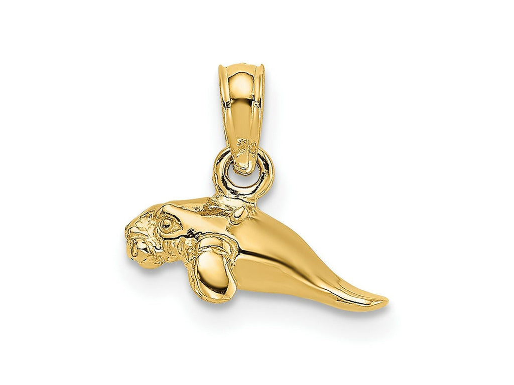 FJC Finejewelers 10 kt Yellow Gold 3-D Polished Mini Manatee Charm 5 x 12 mm