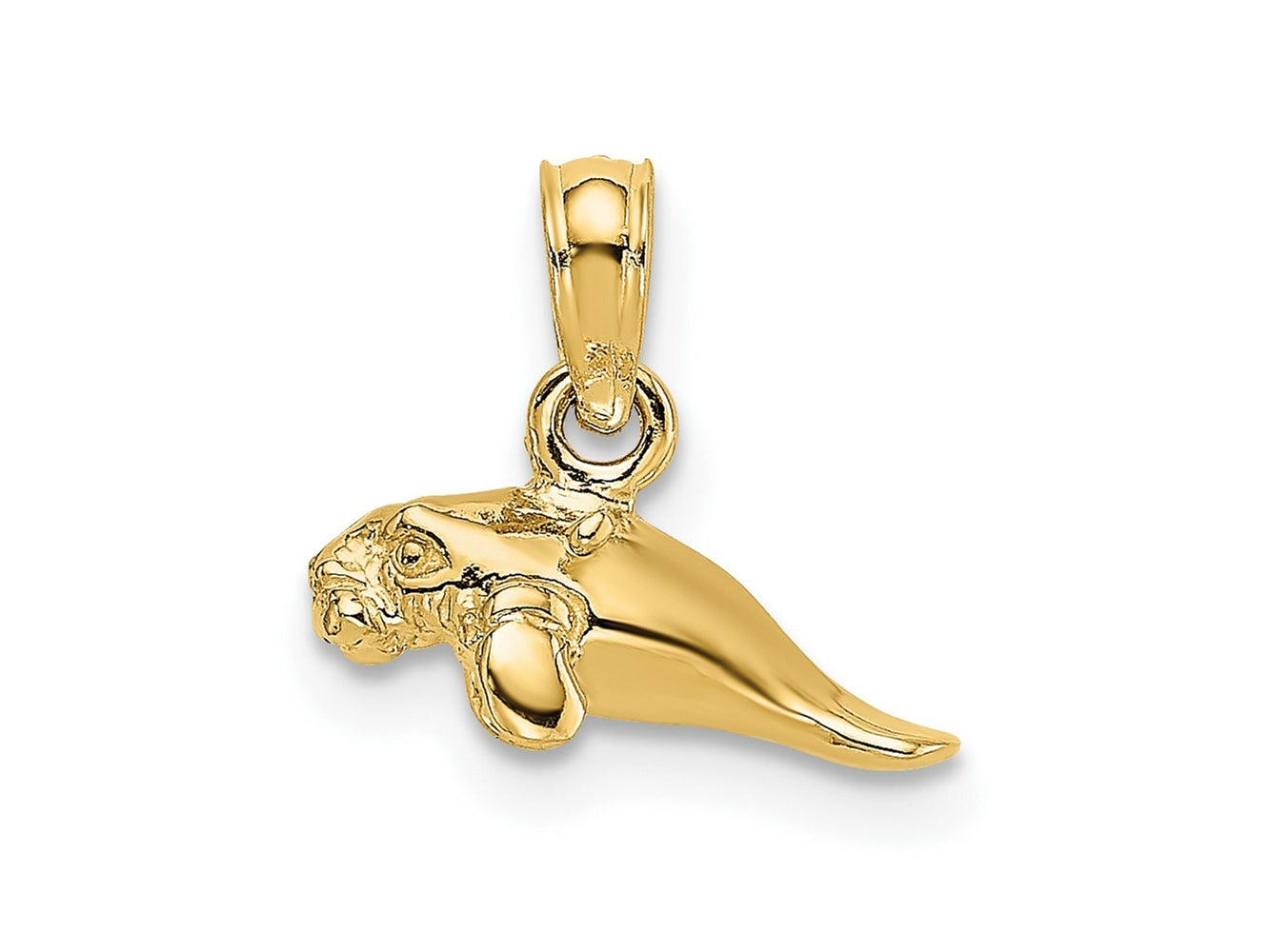 FJC Finejewelers 10 kt Yellow Gold 3-D Polished Mini Manatee Charm 5 x 12 mm
