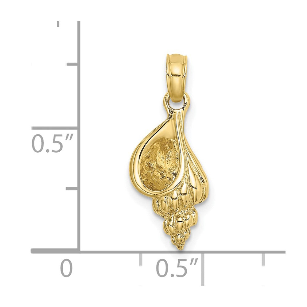 FJC Finejewelers 10 kt Yellow Gold 3-D Mini Precious Wentletrap Shell Charm 14 x 8 mm