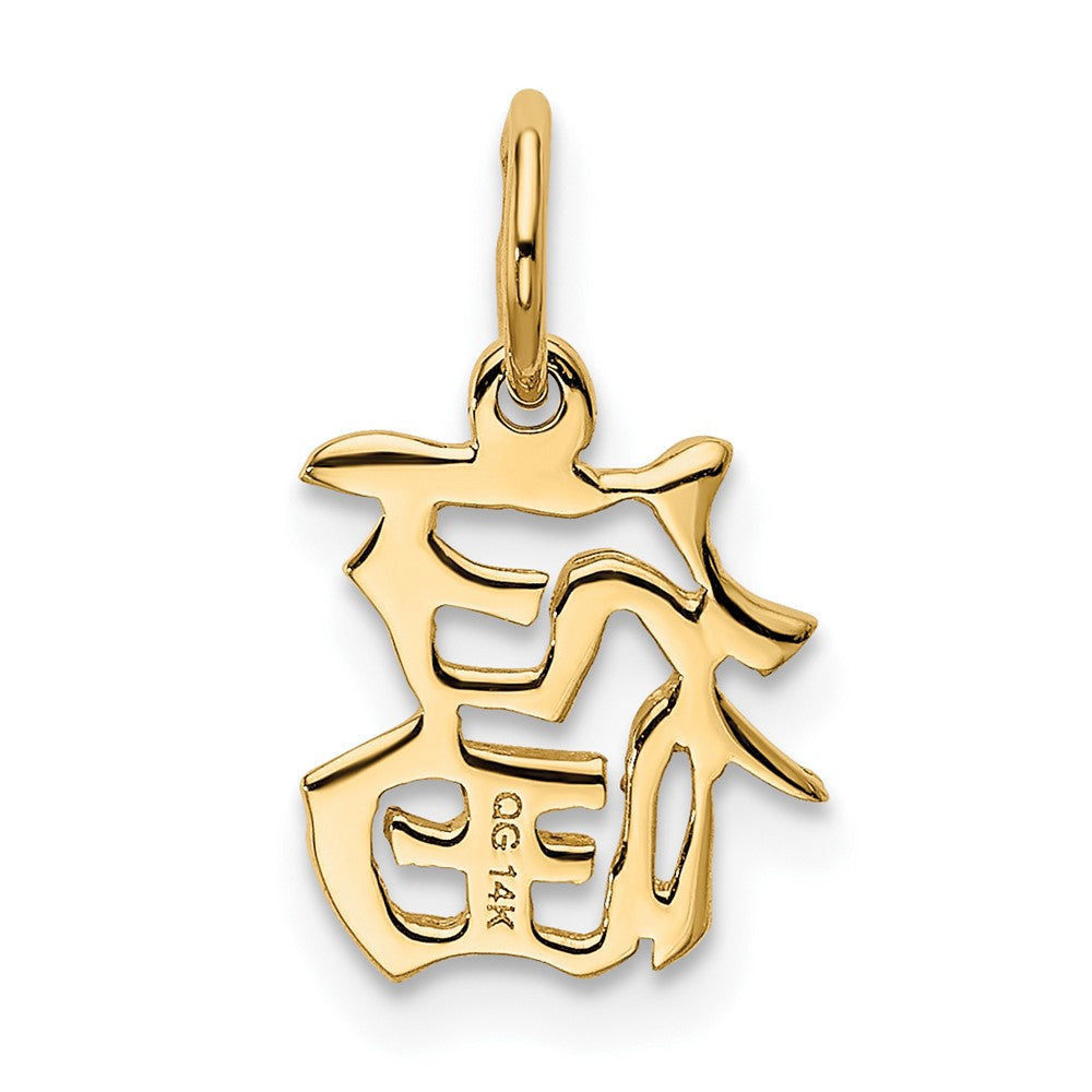 FJC Finejewelers 10 kt Yellow Gold Chinese Symbol "Good Luck" Charm 15 x 10 mm