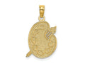 FJC Finejewelers 10 kt Yellow Gold Engraved Textured Painters Pallet Charm 15 x 15 mm