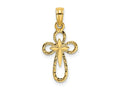 FJC Finejewelers 10 kt Yellow Gold Cut-Out Cross with Small Interior Cross Charm 15 x 10 mm