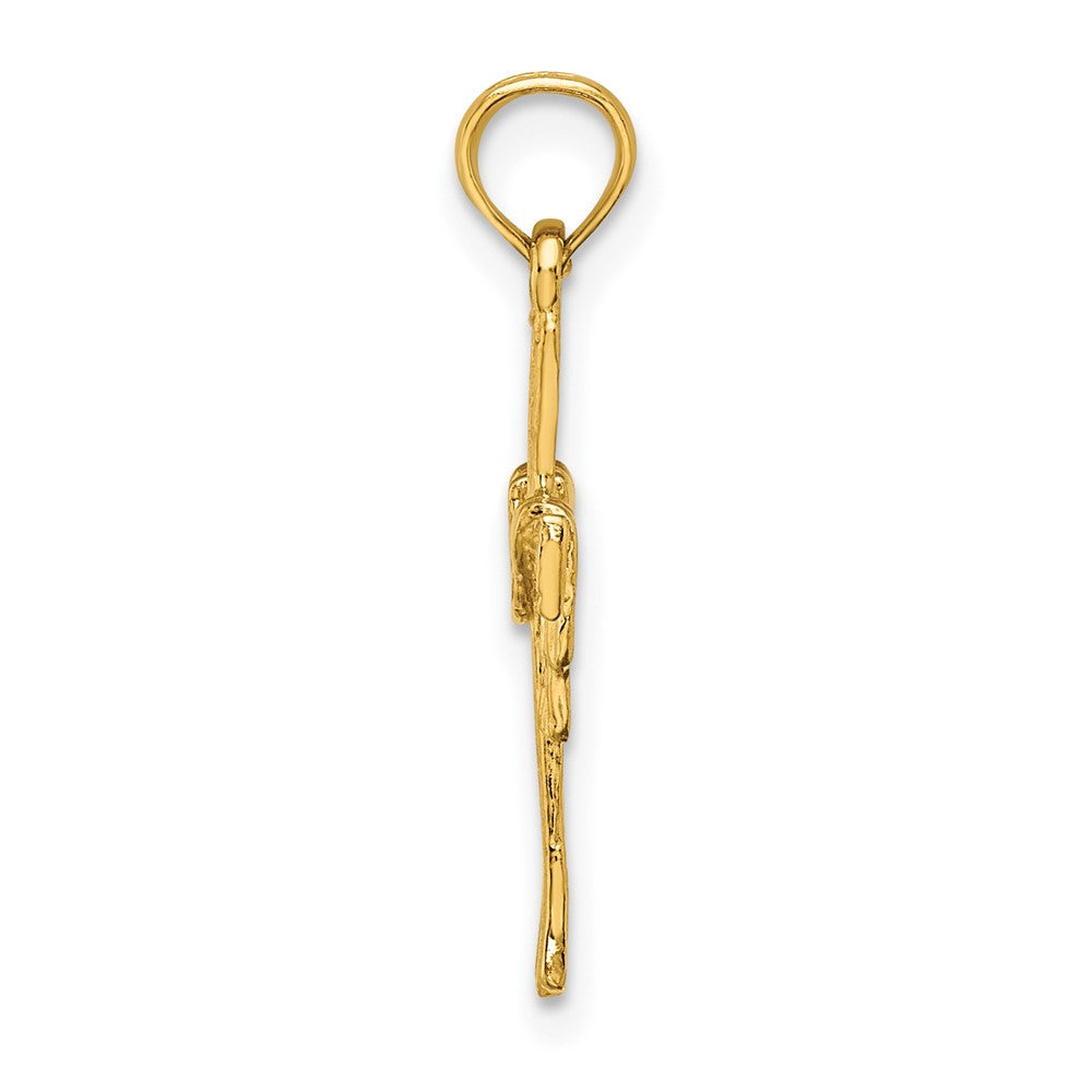 FJC Finejewelers 10 kt Yellow Gold Cross with Drape Charm 22 mm