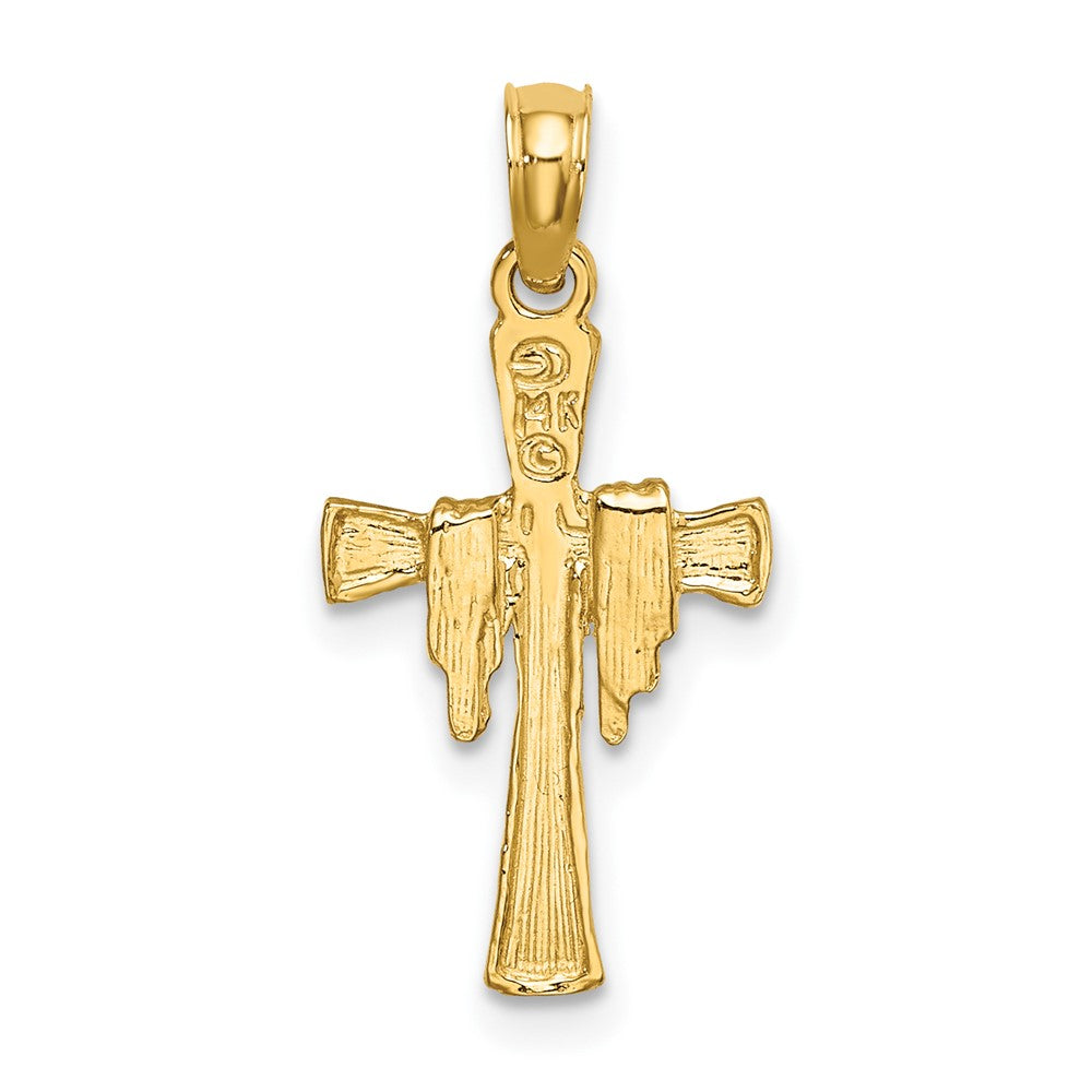 FJC Finejewelers 10 kt Yellow Gold Cross with Drape Charm 22 mm