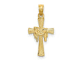 FJC Finejewelers 10 kt Yellow Gold Cross with Drape Charm 22 mm