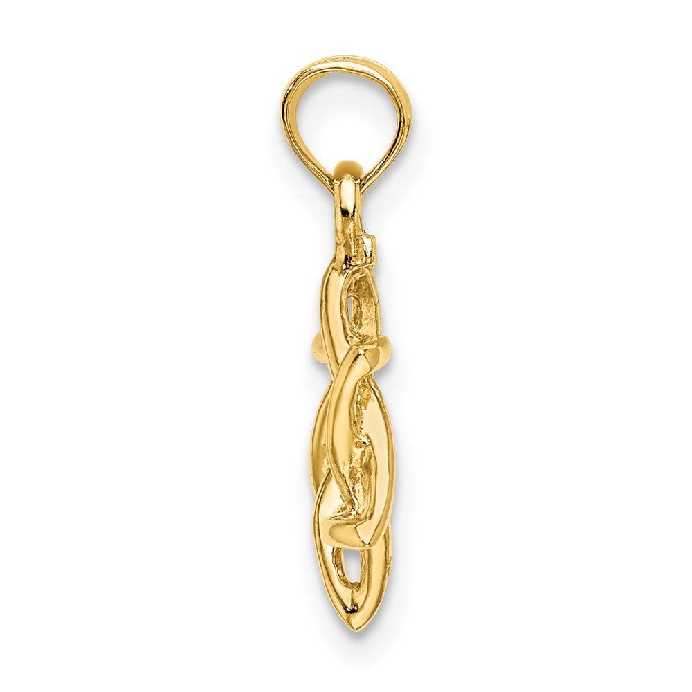FJC Finejewelers 10 kt Yellow Gold Polished Star Of David Charm 18 x 11 mm