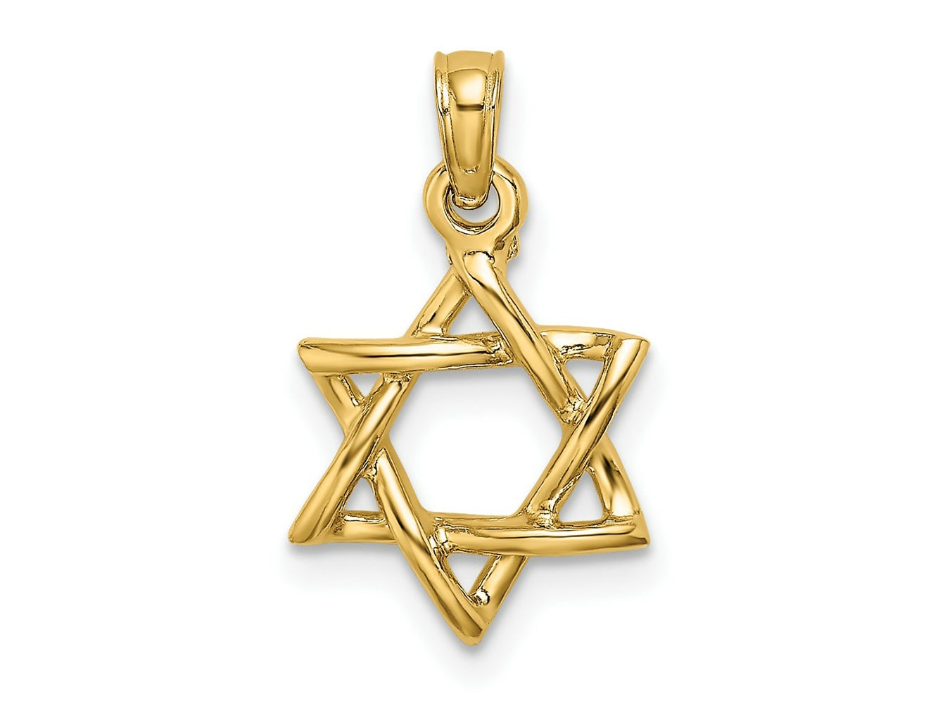 FJC Finejewelers 10 kt Yellow Gold Polished Star Of David Charm 18 x 11 mm