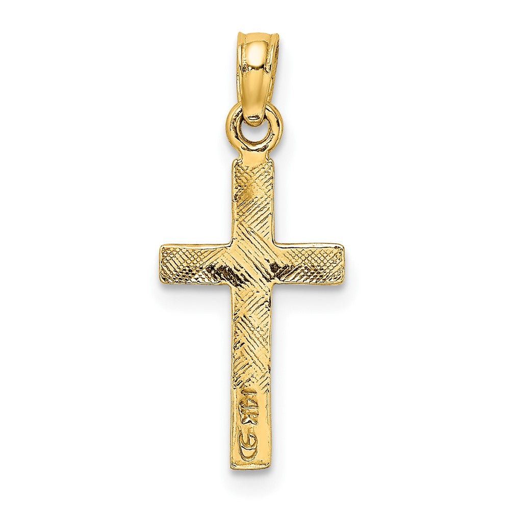 FJC Finejewelers 10 kt Yellow Gold Polished Cross Charm 15 mm