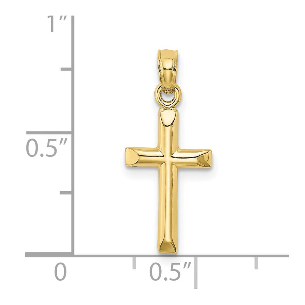 FJC Finejewelers 10 kt Yellow Gold Polished Cross Charm 15 mm