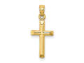 FJC Finejewelers 10 kt Yellow Gold Polished Cross Charm 15 mm