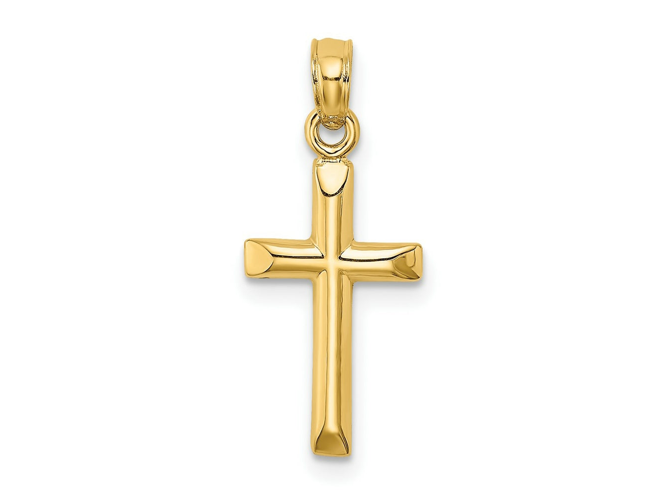 FJC Finejewelers 10 kt Yellow Gold Polished Cross Charm 15 mm