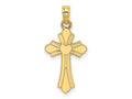 FJC Finejewelers 10 kt Yellow Gold Polished Cross with Heart Charm 23 x 12 mm
