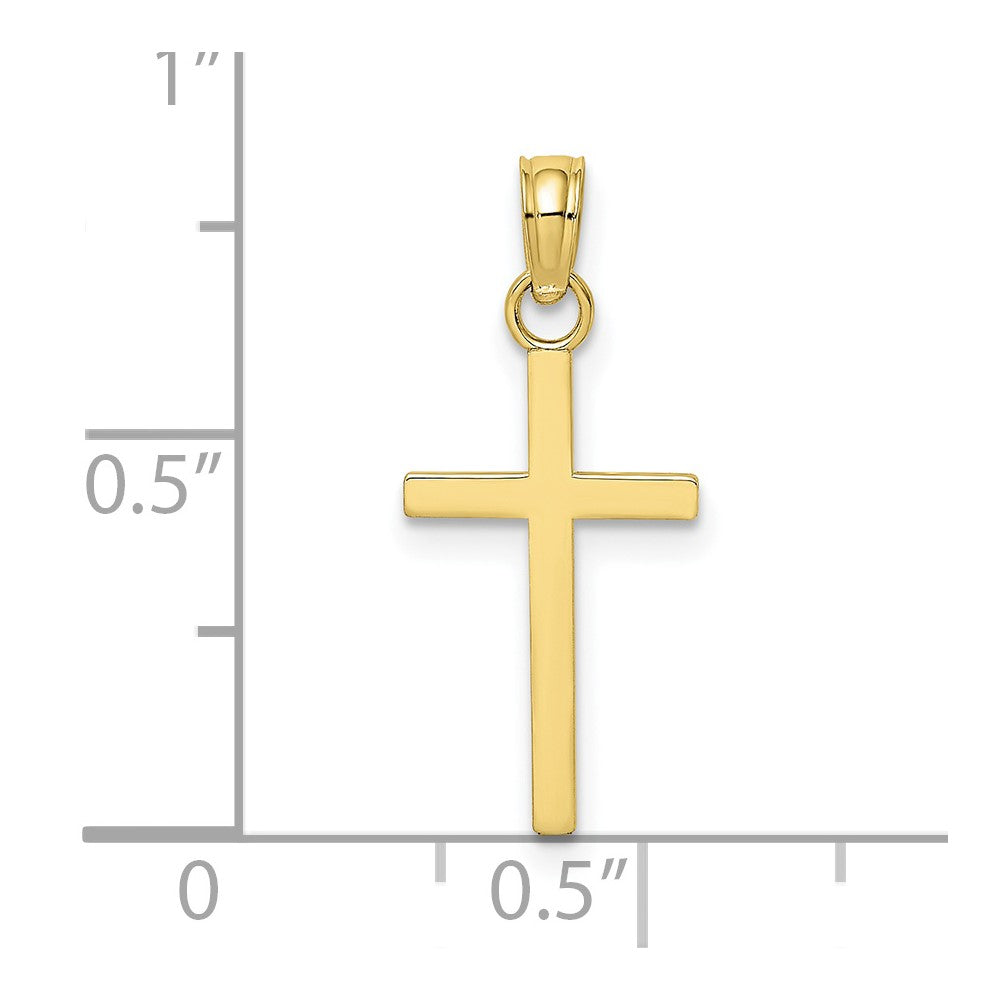FJC Finejewelers 10 kt Yellow Gold Polished Small Cross Charm 21 x 10 mm
