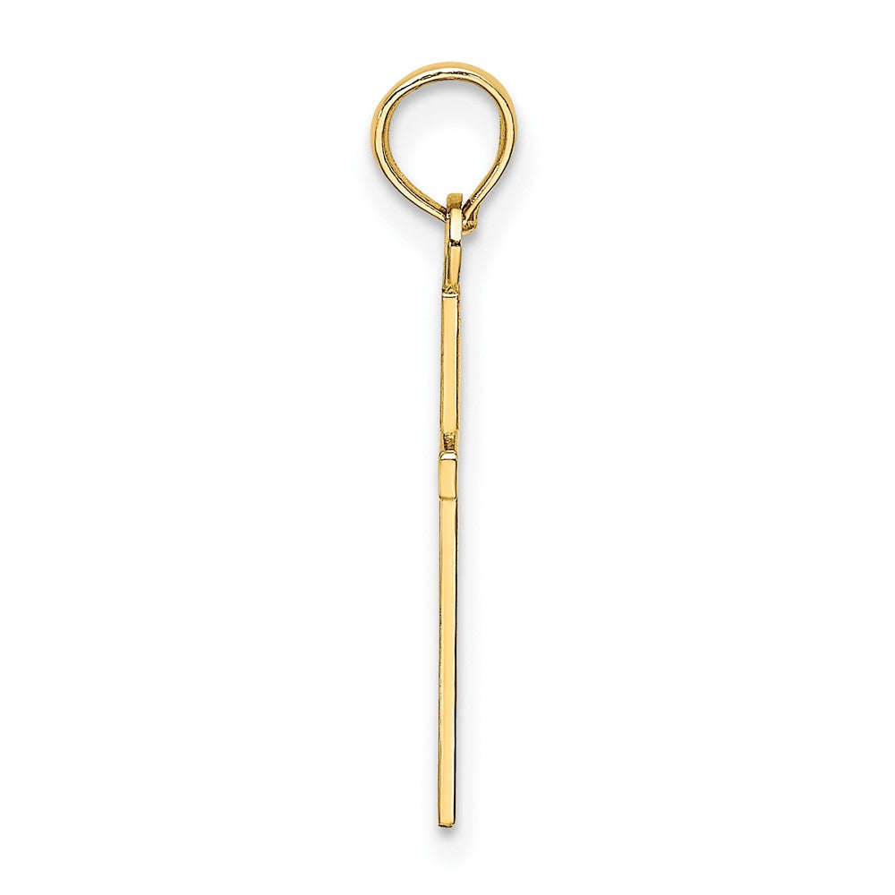 FJC Finejewelers 10 kt Yellow Gold Polished Small Cross Charm 21 x 10 mm