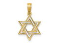 FJC Finejewelers 10 kt Yellow Gold Polished Star Of David Charm 19 x 12 mm
