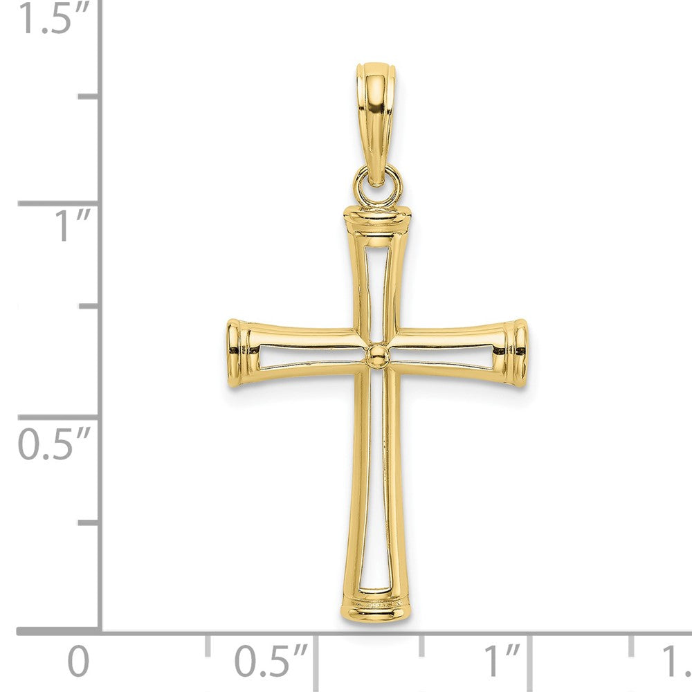 FJC Finejewelers 10 kt Yellow Gold Polished and Cut-Out Cross 22 x 17 mm