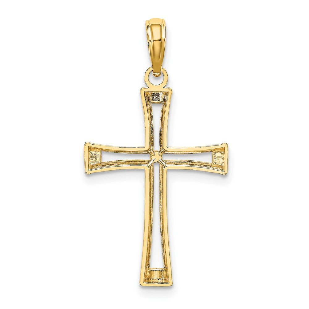 FJC Finejewelers 10 kt Yellow Gold Polished and Cut-Out Cross 22 x 17 mm