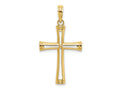 FJC Finejewelers 10 kt Yellow Gold Polished and Cut-Out Cross 22 x 17 mm