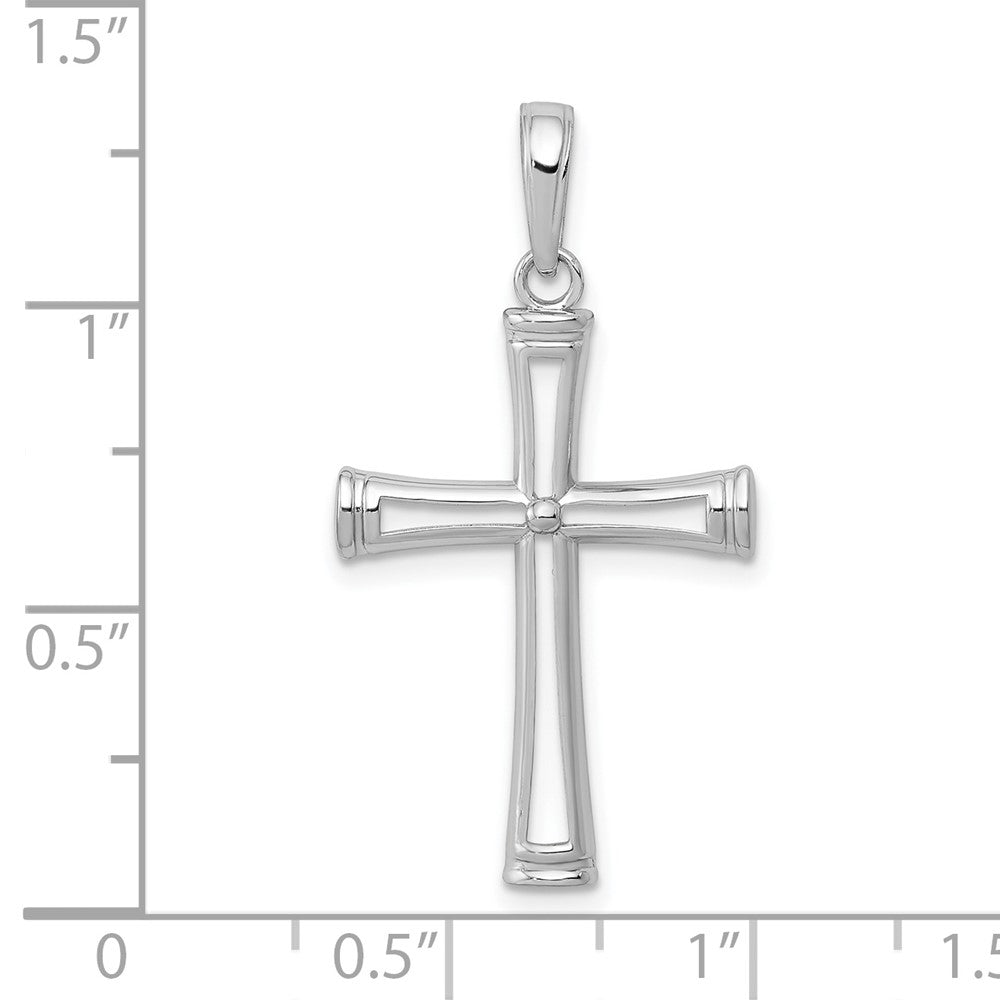 FJC Finejewelers 10 kt White Gold Themed Polished and Cut-Out Cross 22.9 mm x 17.46 mm