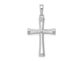 FJC Finejewelers 10 kt White Gold Themed Polished and Cut-Out Cross 22.9 mm x 17.46 mm