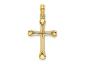 FJC Finejewelers 10 kt Yellow Gold Polished Beveled Cut-out Cross Charm 24 x 15 mm