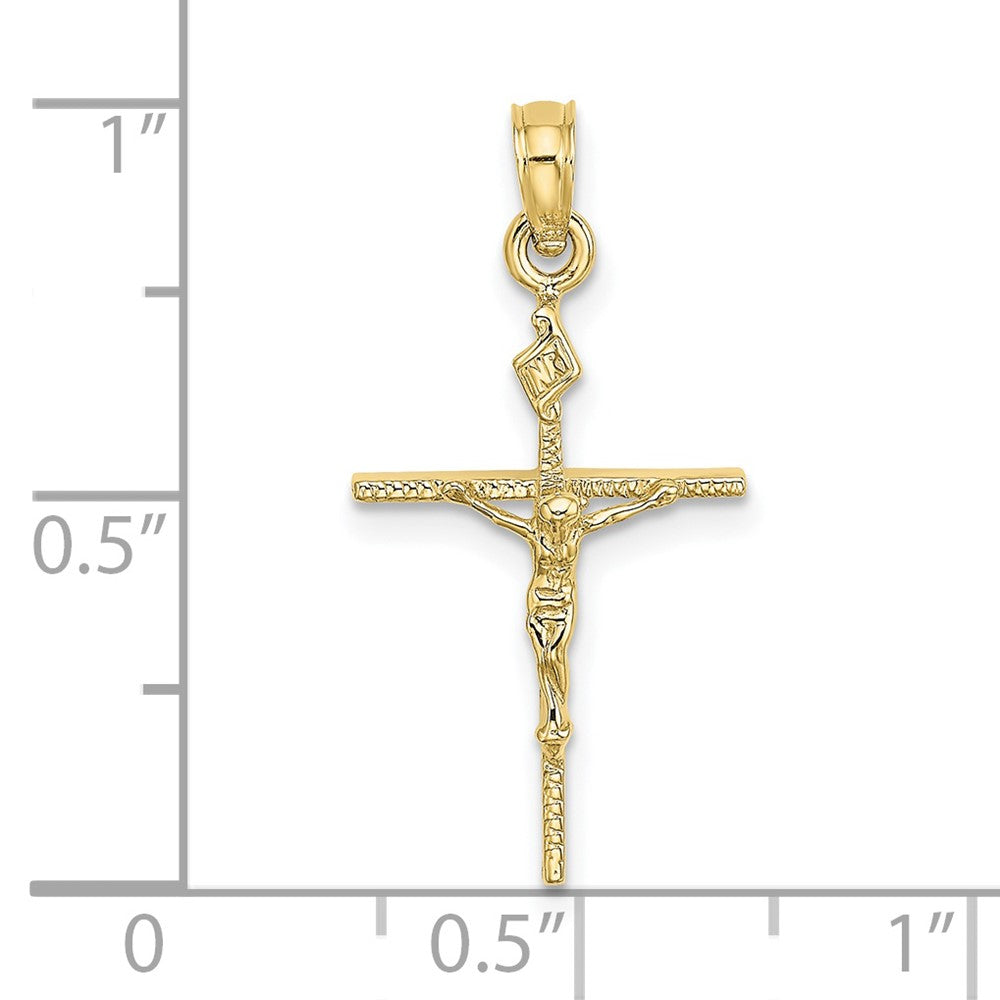 FJC Finejewelers 10 kt Yellow Gold INRI Crucifix Charm 25 x 12 mm