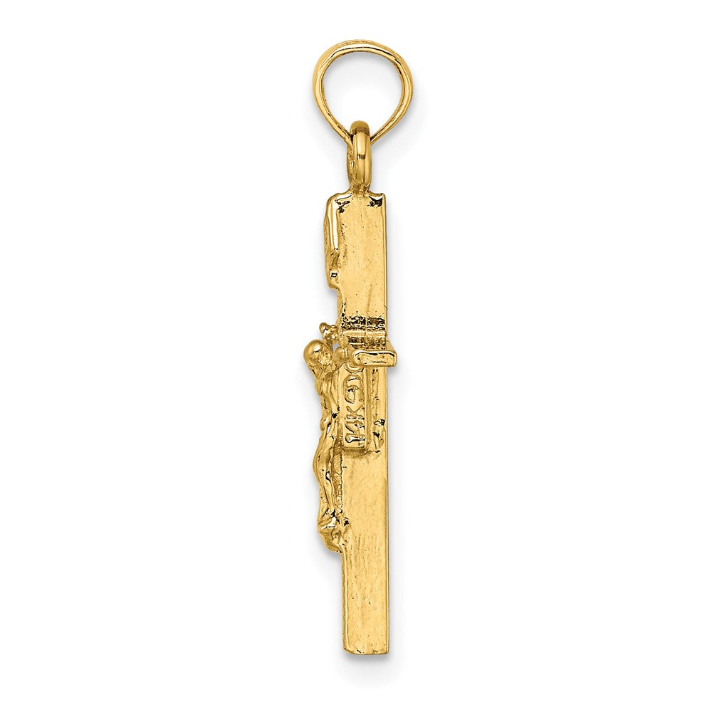 FJC Finejewelers 10 kt Yellow Gold INRI Crucifix Charm 25 x 12 mm