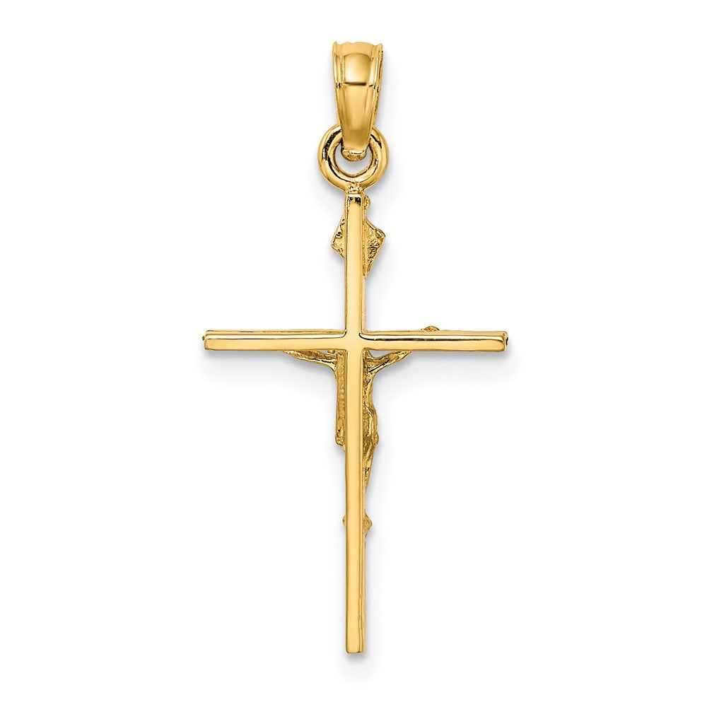 FJC Finejewelers 10 kt Yellow Gold INRI Crucifix Charm 25 x 12 mm