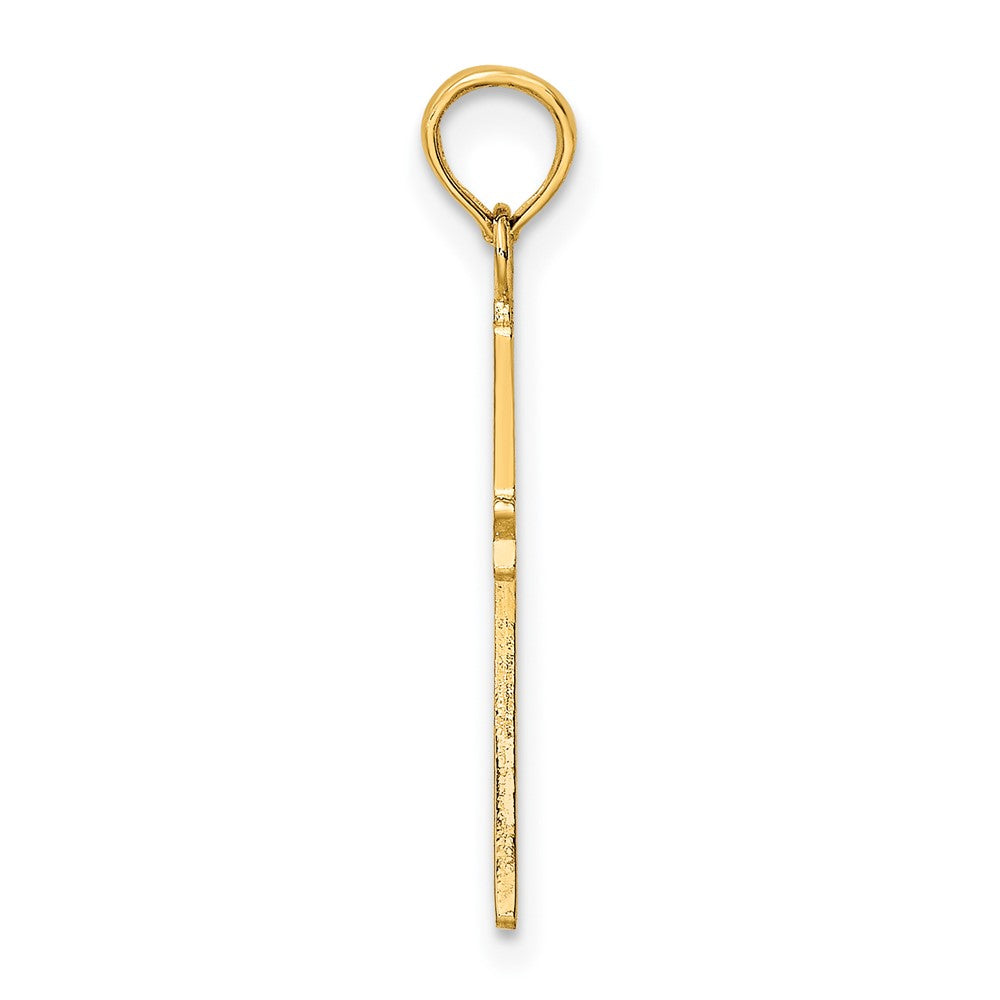 FJC Finejewelers 10 kt Yellow Gold Polished Cross Charm 23 x 12 mm