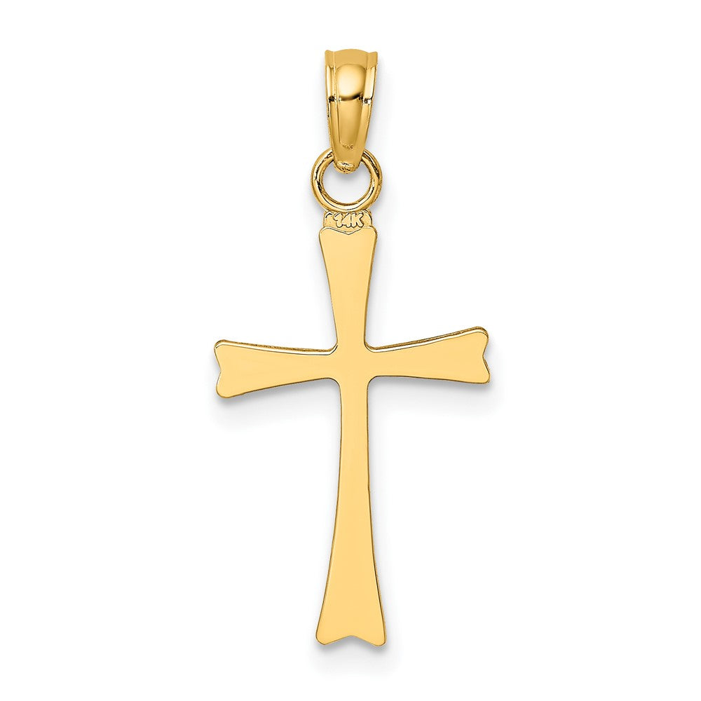 FJC Finejewelers 10 kt Yellow Gold Polished Cross Charm 23 x 12 mm