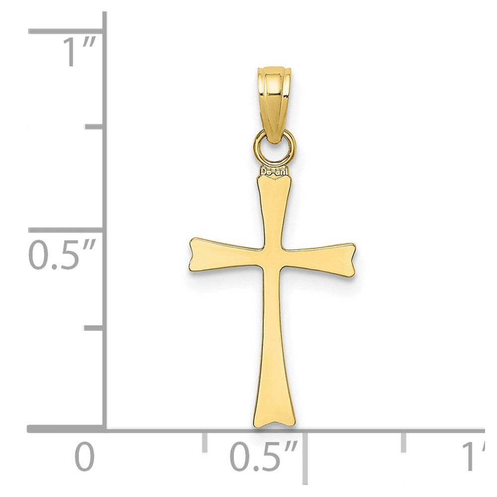 FJC Finejewelers 10 kt Yellow Gold Polished Cross Charm 23 x 12 mm