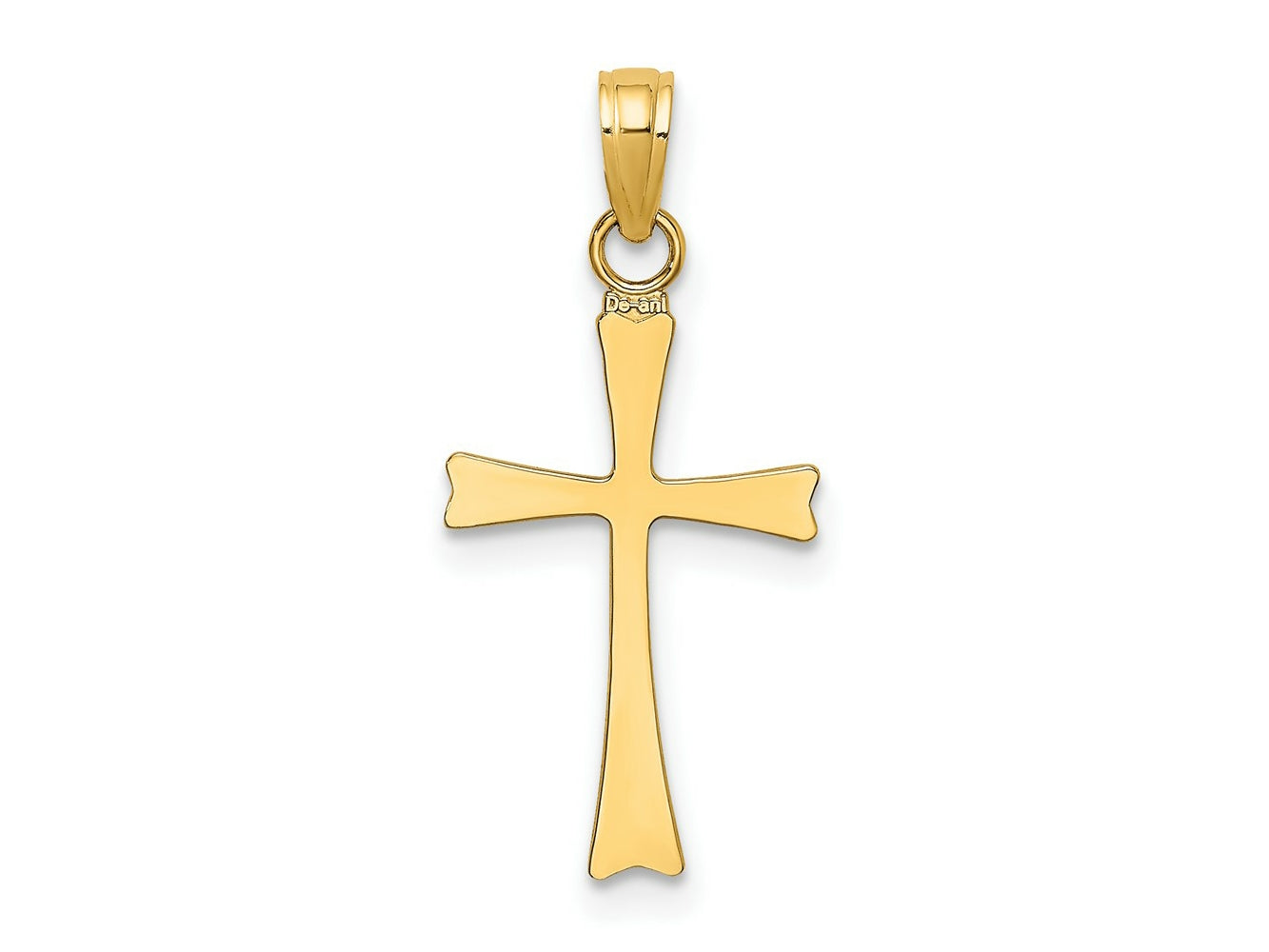 FJC Finejewelers 10 kt Yellow Gold Polished Cross Charm 23 x 12 mm