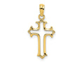 FJC Finejewelers 10 kt Yellow Gold Cut-Out Cross Charm 18 x 12 mm
