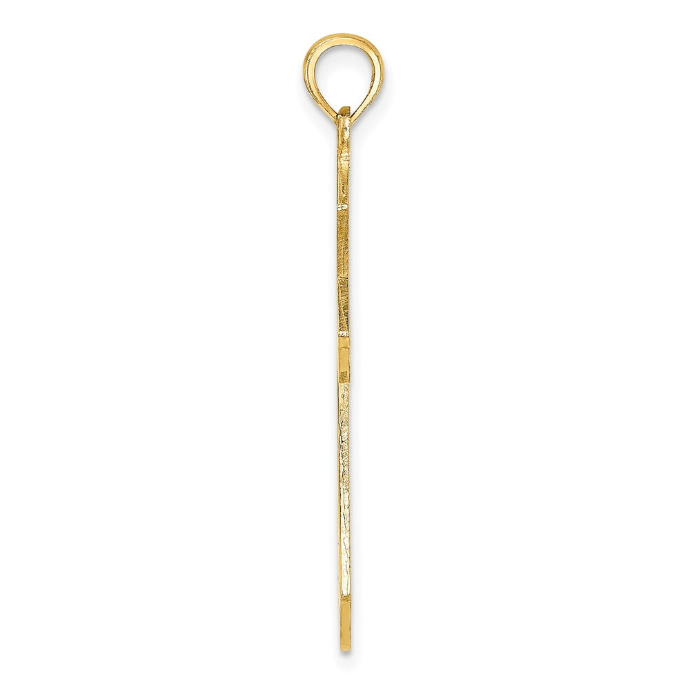 FJC Finejewelers 10 kt Yellow Gold Filigree Cross Charm 31 x 21 mm