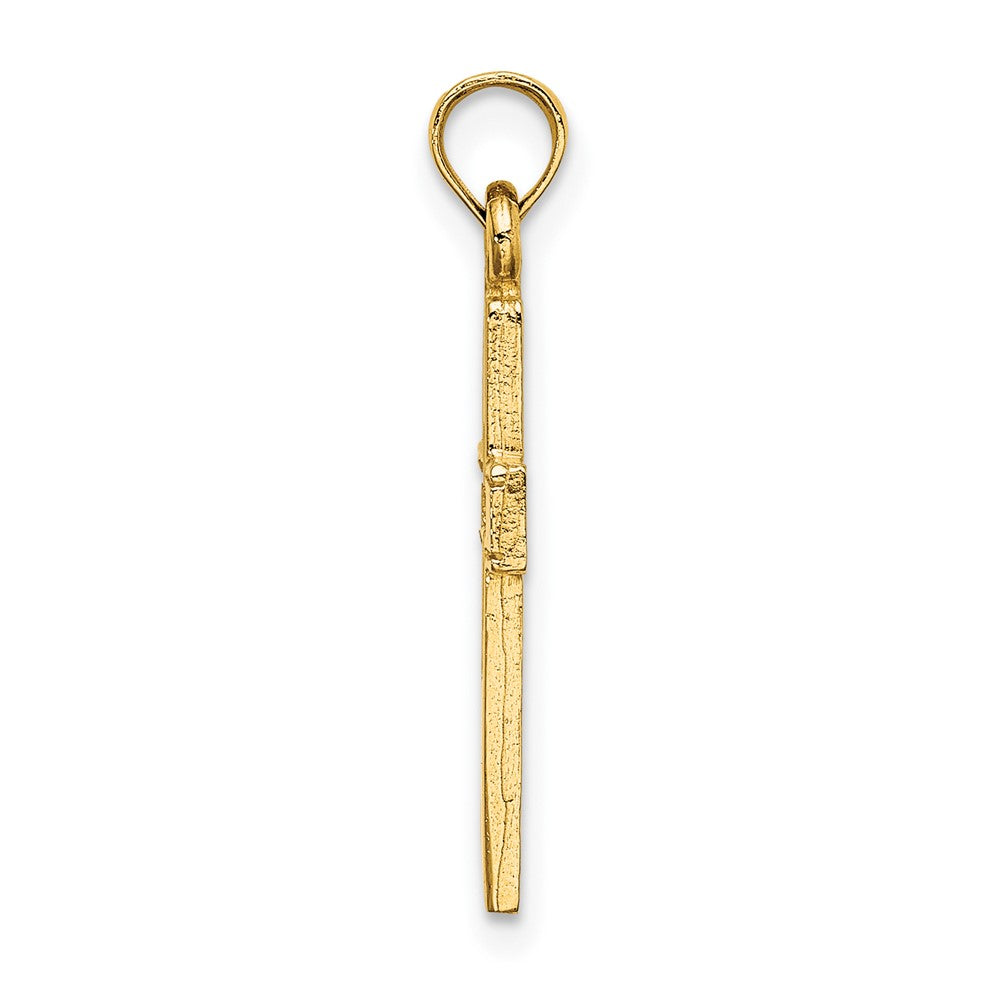 FJC Finejewelers 10 kt Yellow Gold Polished and Cut-Out Cross Charm 19 mm