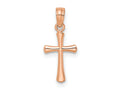 FJC Finejewelers 10 kt Rose Gold Themed Polished Beveled Cross Round tips Charm 17.8 mm x 7.61 mm