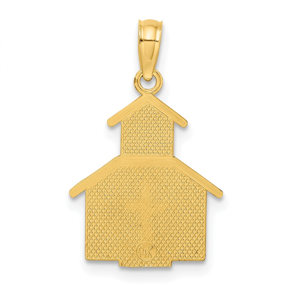 FJC Finejewelers 10 kt Yellow Gold Church with Cross On Door Charm 21 x 15 mm