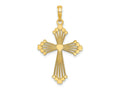 FJC Finejewelers 10 kt Yellow Gold Cross with Heart Center Charm 25 x 20 mm
