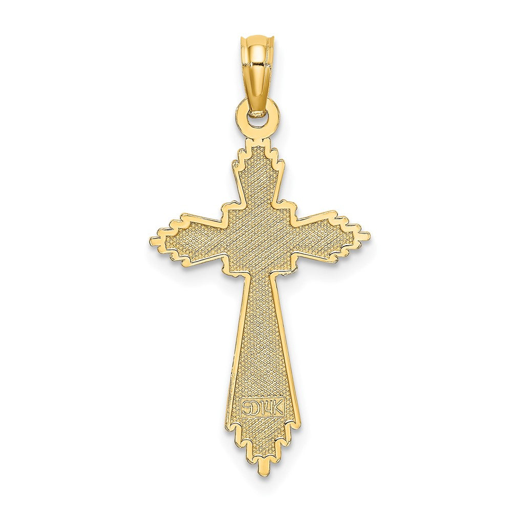 FJC Finejewelers 10 kt Yellow Gold with Pointed Ends Fancy Cross Charm 24 mm