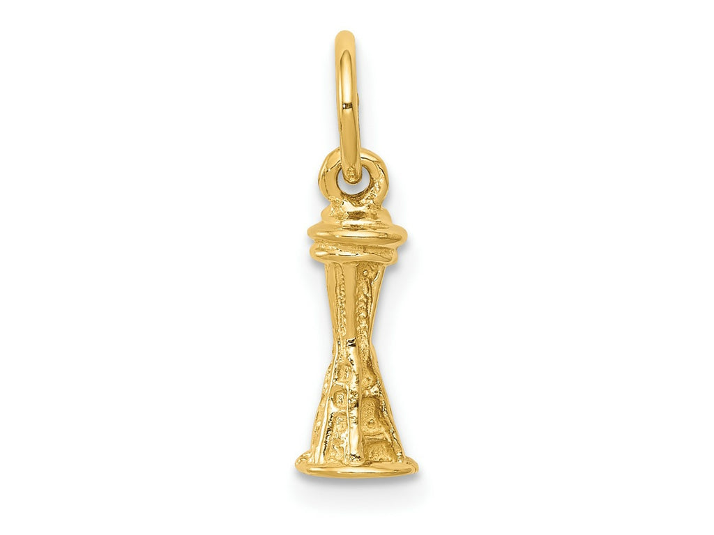 FJC Finejewelers 10 kt Yellow Gold Solid Polished 3-D Space Needle Charm 16 x 5 mm