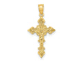 FJC Finejewelers 10 kt Yellow Gold Crucifix W/ Fancy Edges Charm 27 x 14 mm