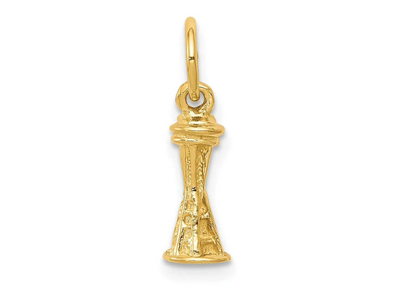 FJC Finejewelers 10 kt Yellow Gold Solid Polished 3-D Space Needle Charm 16 x 5 mm