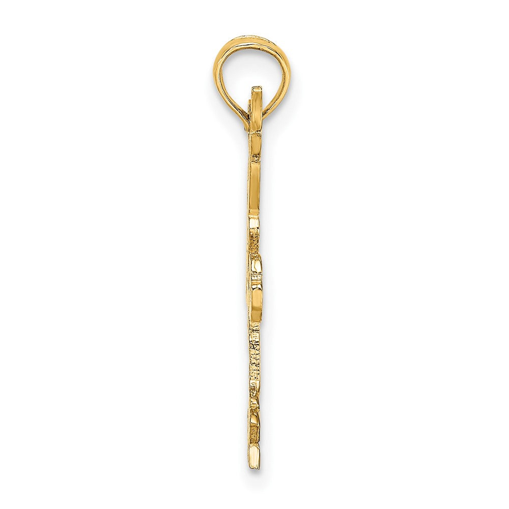 FJC Finejewelers 10 kt Yellow Gold Gymnastics Charm 22 x 6 mm