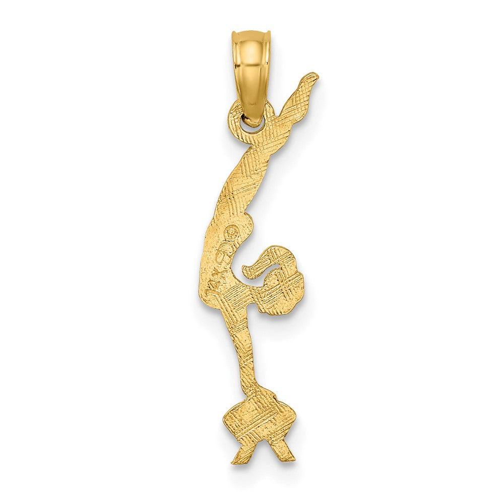 FJC Finejewelers 10 kt Yellow Gold Gymnastics Charm 22 x 6 mm