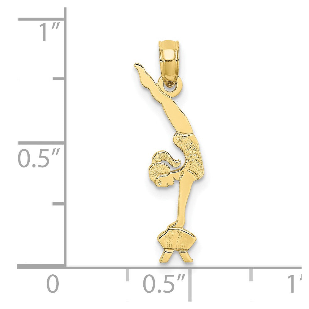 FJC Finejewelers 10 kt Yellow Gold Gymnastics Charm 22 x 6 mm
