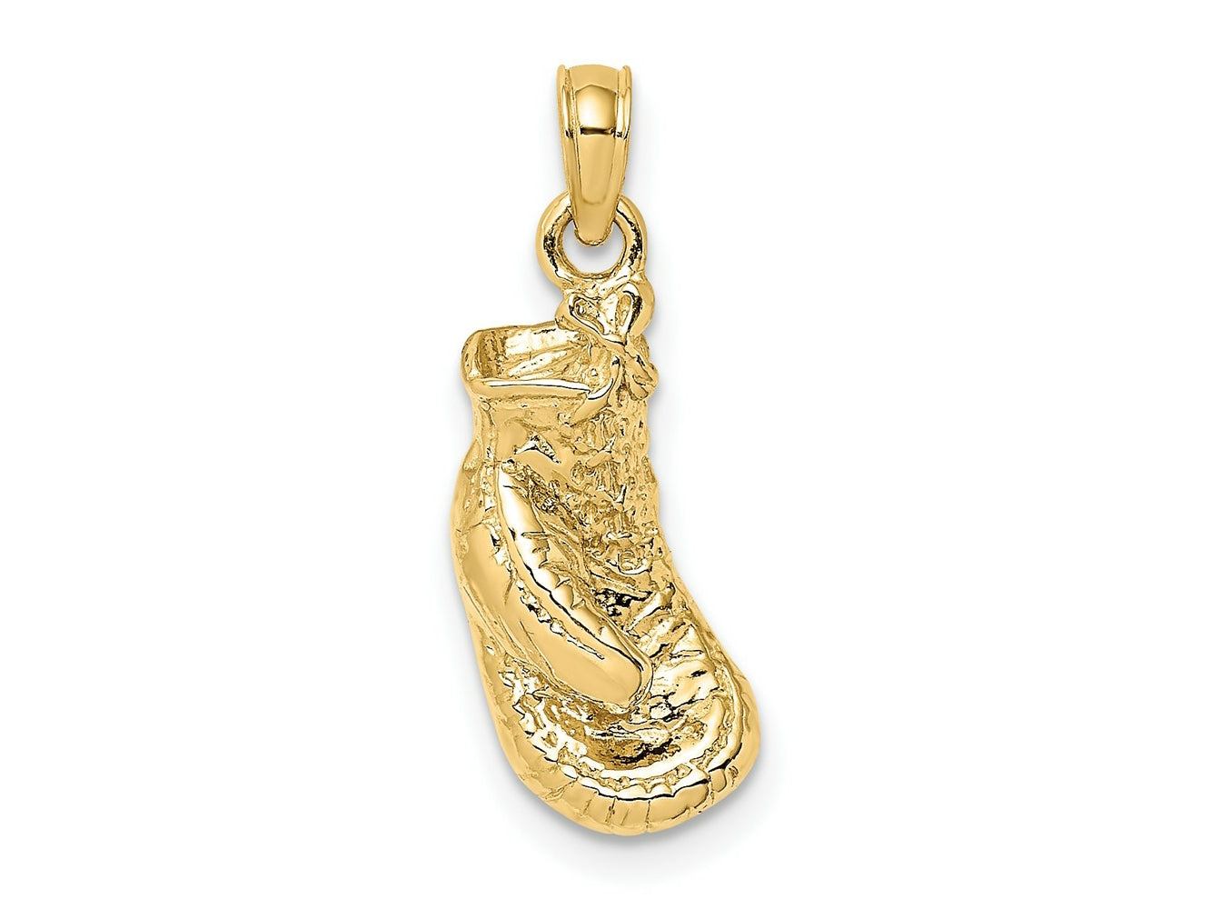 FJC Finejewelers 10 kt Yellow Gold 2-D Polished / Textured Single Boxing Glove Charm 16 x 7 mm