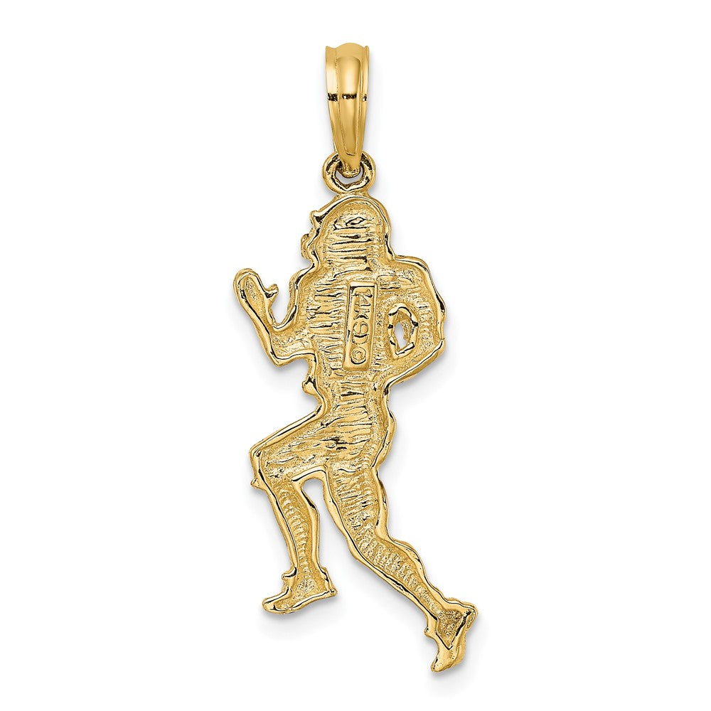 FJC Finejewelers 10 kt Yellow Gold Polished Running Football Player Charm 25 x 11 mm